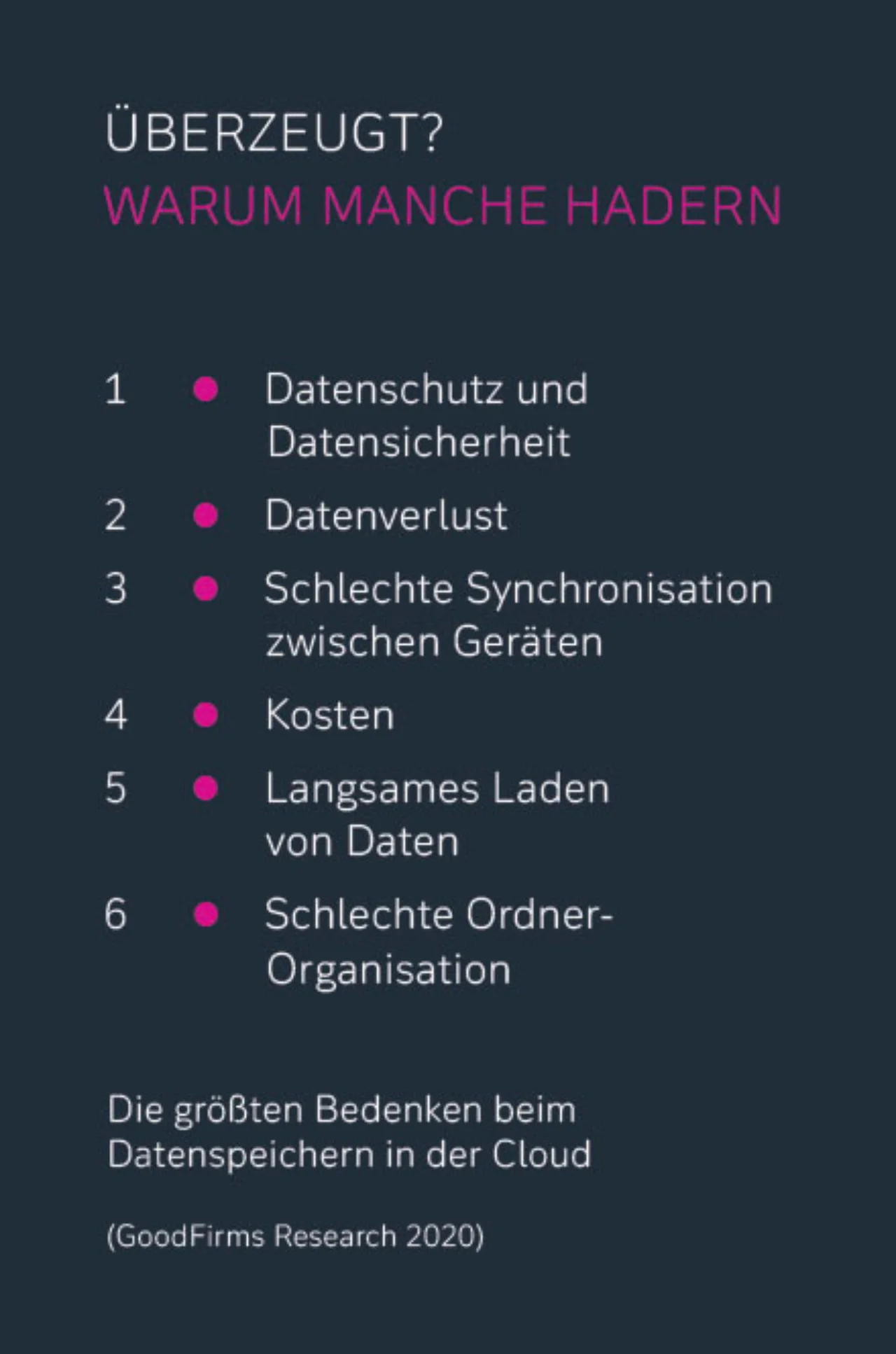 Bedenken hinsichtlich der Cloud-Nutzung