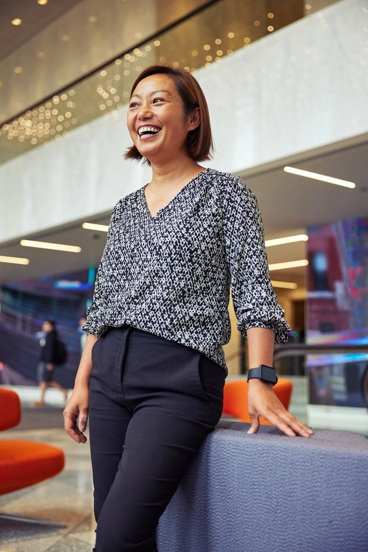 Yang Xu laughing