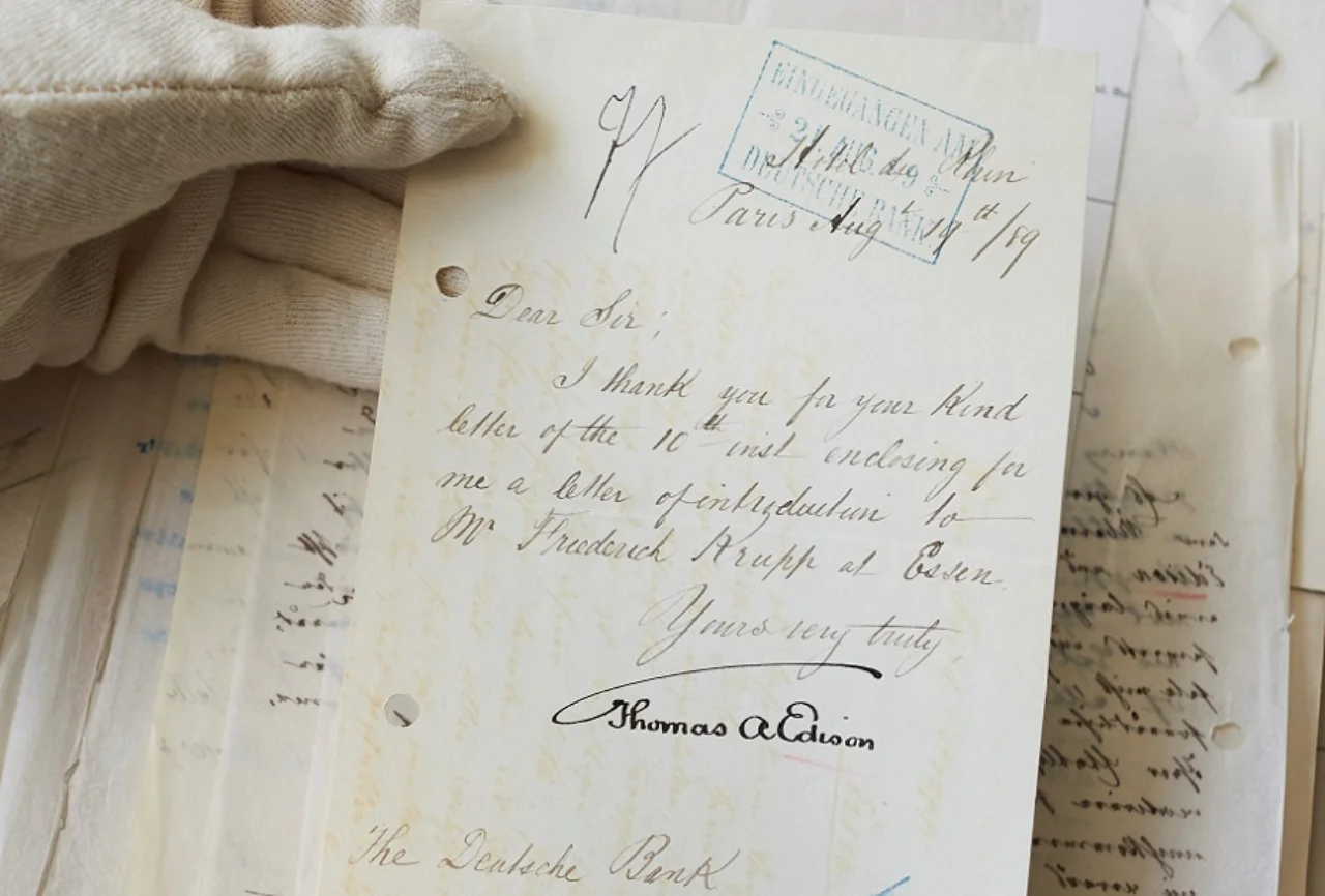 Letter written by Thomas A. Edison in 1889