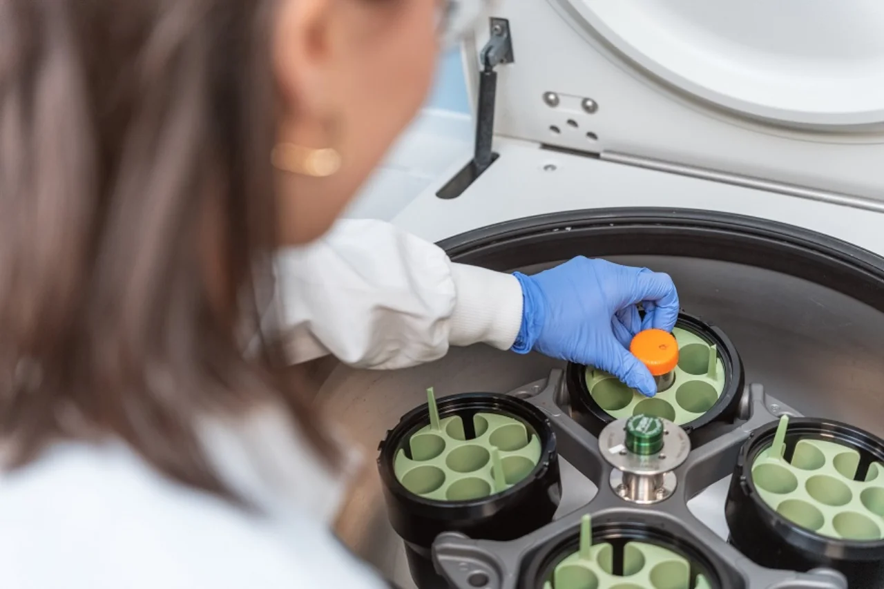 Wasserproben werden im Labor getestet